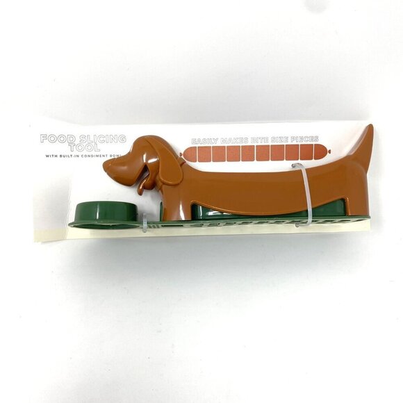 NWT Target Dachshund Hot Dog Slicer Condiment Bowl Kids Snacks - Picture 1 of 6